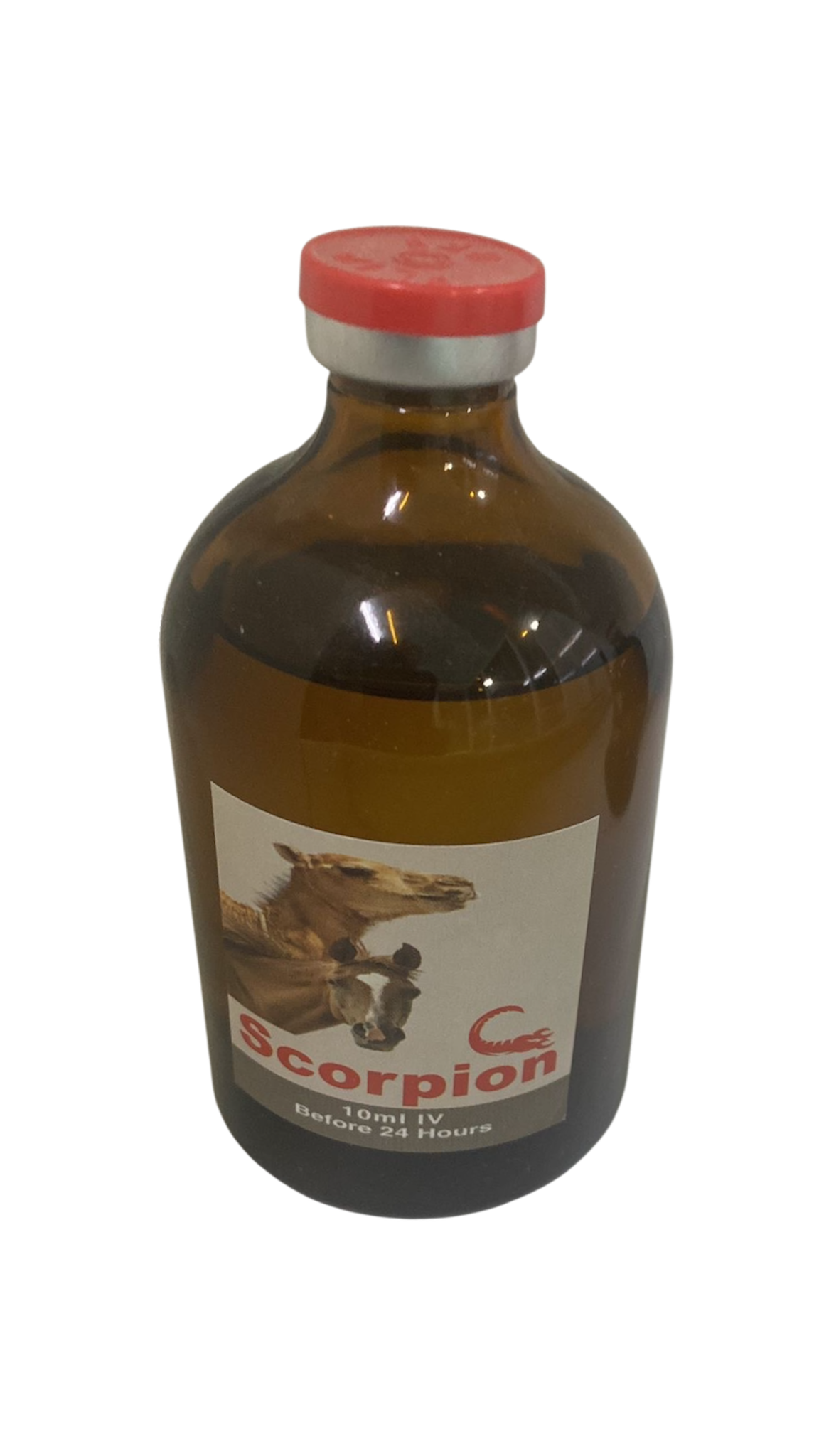 Scorpion® is a natural and herbal-based pain reliever for racing animals. It is available in two sizes: 100 ml and 20 ml ampoules.