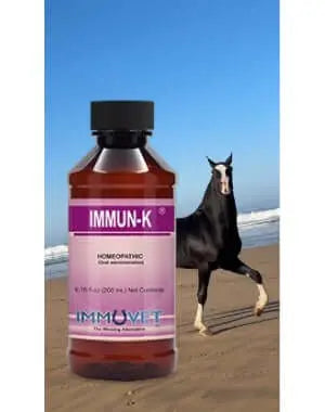 IMMUN-K ® is a all-natural specialized micro-dosage formula designed to help support the horse’s immune system.*