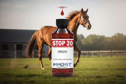 STOP 20® is a micro-dosage proprietary blend formulated to help support respiratory health in horses*.