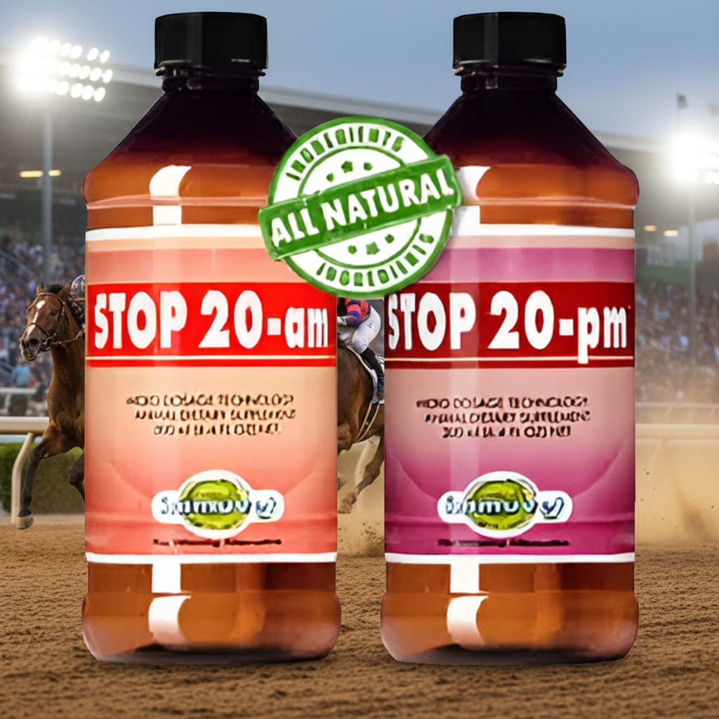 STOP 20-am® and STOP 20-pm® are special all-natural formulas carefully developed to help support respiratory health in horses.