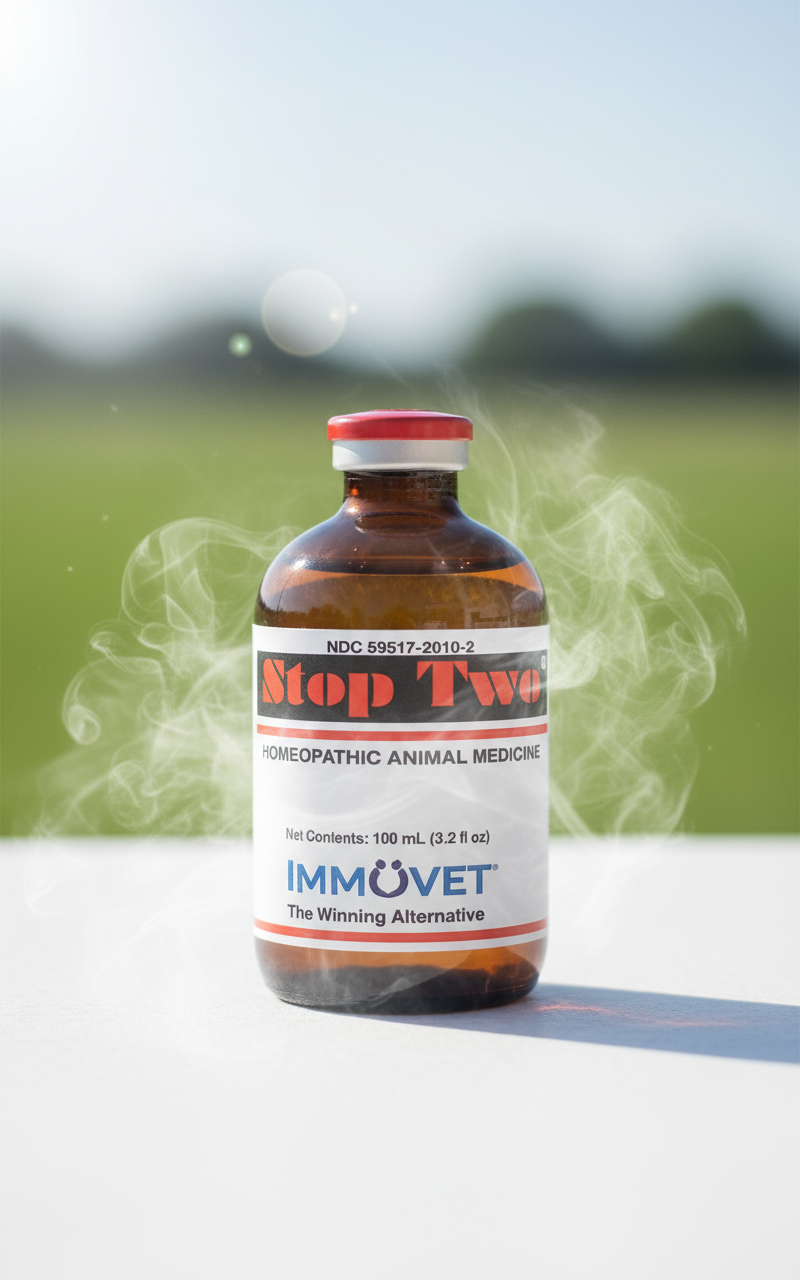 Stop Two® is a carefully developed all-natural homeopathic formula designed to help support respiratory health in horses*.