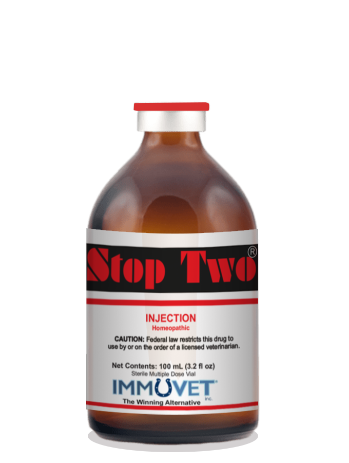 Stop Two® is a carefully developed all-natural homeopathic formula designed to help support respiratory health in horses*.