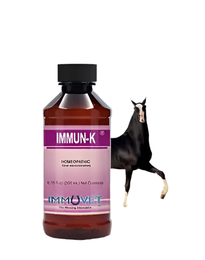 IMMUN-K ® is a all-natural specialized micro-dosage formula designed to help support the horse’s immune system.*